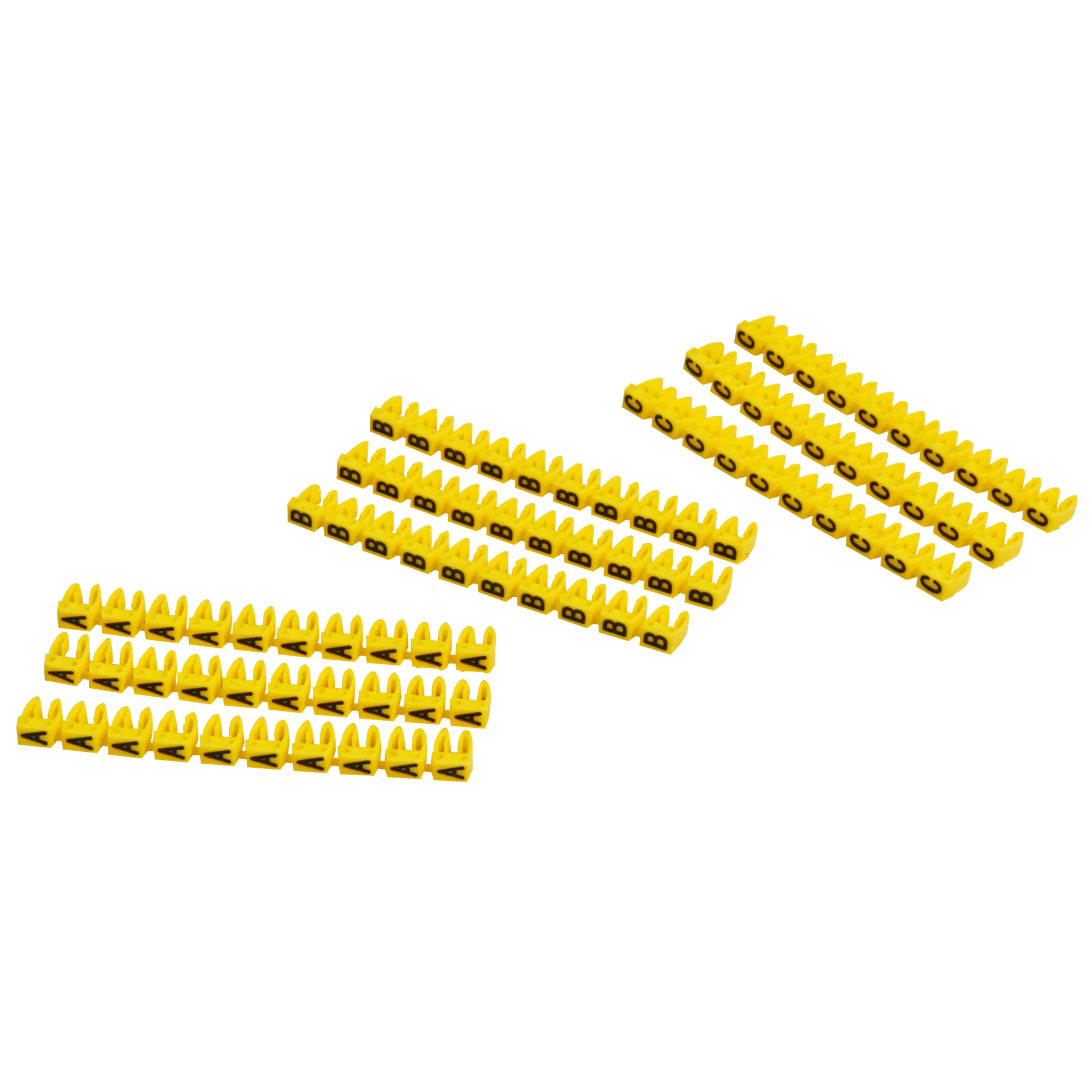 Kabelmarker-Clips McPower, bedruckt mit Buchstaben, Kabeldurchmesser bis 4mm – Bild 2