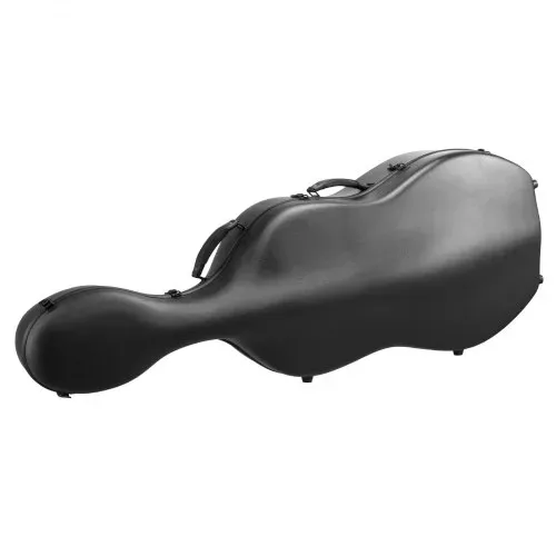 VEVOR 4/4-Cellokoffer in voller Größe, Verbundkohlenstofffaser, tragbare Reisetragetasche, mit Weichfutter, zwei Schultergurten, kratzfest, professionelle Celloform, für Cello, schwarz – Bild 9