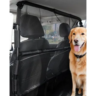 VEVOR Hunde Autobarriere 1415 mm Trennwand Hundegitter zur Montage an Vordersitzen Autoschutzgitter Haustierbarriere mit Netzgewebe, universell passende Autobarriere für SUVs Lkws Fahrzeuge, schwarz VEVOR Hunde Autobarriere 1415 mm Trennwand Hundegitter zur Montage an Vordersitzen Autoschutzgitter Haustierbarriere mit Netzgewebe, universell passende Autobarriere für SUVs Lkws Fahrzeuge, schwarz