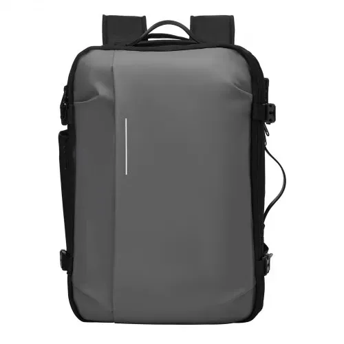 VEVOR Vakuum-Reiserucksack, 65 L, erweiterbarer Vakuum-Kompressions-Reiserucksack mit Pumpe, mit TSA-zugelassenem Schloss, USB-Ladeanschluss, wasserabweisendes Handgepäck, für Business, Grau – Bild 9