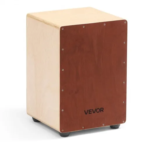 VEVOR Cajon, Kistentrommel, mit internen Snare-Drähten, kompakte & leichte Drum-Box aus Holz, Trommel-Musikinstrument mit Silikonfüßen, abgerundeten Kanten, für Anfänger & Profis, 255x255x380 mm VEVOR Cajon, Kistentrommel, mit internen Snare-Drähten, kompakte & leichte Drum-Box aus Holz, Trommel-Musikinstrument mit Silikonfüßen, abgerundeten Kanten, für Anfänger & Profis, 255x255x380 mm