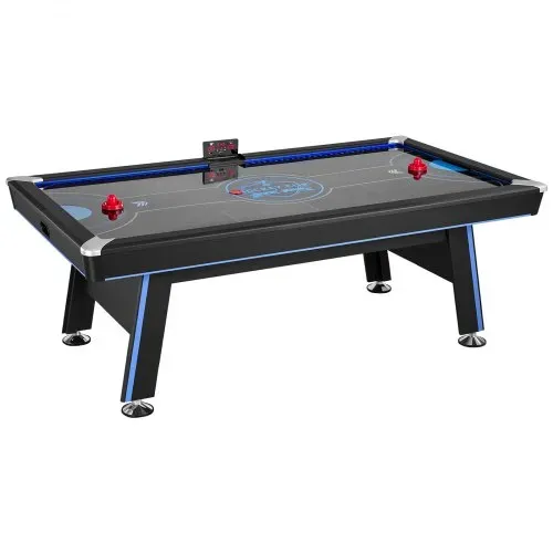 VEVOR Airhockeytisch 226 x 127 x 82 cm mit Elektronischem Punktesystem für Familienabende, Keller und Zuhause, Gleichmäßige Luftzirkulation, LED-Beleuchtung, Eckenschutz und Verstellbare Füße – Bild 10