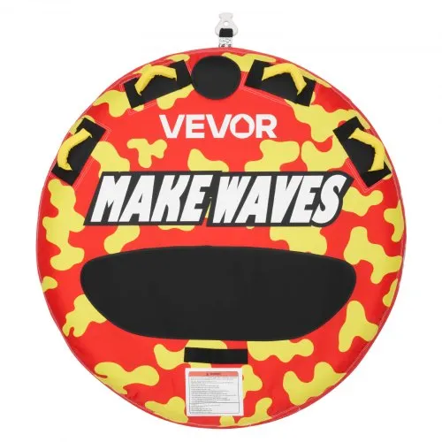 VEVOR Towable Tube für Boote, Wassersport-Schleppreifen für 2 Personen, bis 154 kg Tragfähigkeit, mit Antirutschpolstern, Nylonhülle, Gepolsterten Griffen und Sicherheitsventil, für Seen, Flüsse, Rot VEVOR Towable Tube für Boote, Wassersport-Schleppreifen für 2 Personen, bis 154 kg Tragfähigkeit, mit Antirutschpolstern, Nylonhülle, Gepolsterten Griffen und Sicherheitsventil, für Seen, Flüsse, Rot