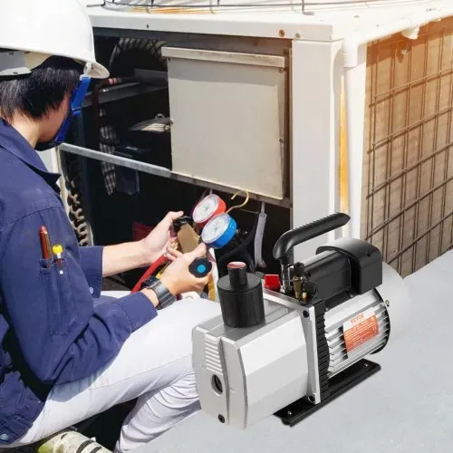 VEVOR Vakuumpumpe 8 CFM 3/4 HP Zweistufige Klimaanlagen-Vakuumpumpe 220V 0,3 PA Ultimatives Vakuum Kältemittel HVAC Werkzeug für Automobile Reparatur Vakuum Evakuierung – Bild 7