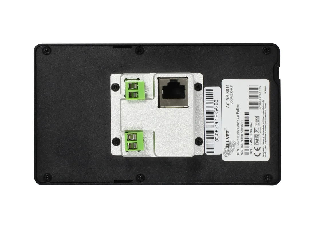 ALLNET Touch Display Tablet 5 Zoll PoE mit 4GB/32GB, RK3566 Android 13 – Bild 6