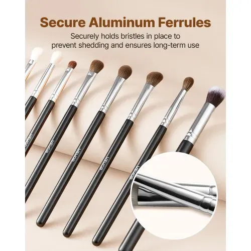 VEVOR Pinselset Makeup, 34-teilig, professionelles Schminkpinsel Set für Foundation, Lidschatten, Concealer, Rouge, mit weichen Borsten, ergonomischem Holzgriff, Reise-Aufbewahrungsetui – Bild 3