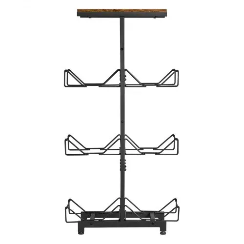VEVOR Wasserkrughalter 4-Stufig, Doppelreihen, für 6 Flaschen, Wasserkrugregal, Wasserspenderregal, Wasserflaschenregal Wasserbehälterregal für Küche, Büro & Wohnzimmer, Schwarz & Braun – Bild 10