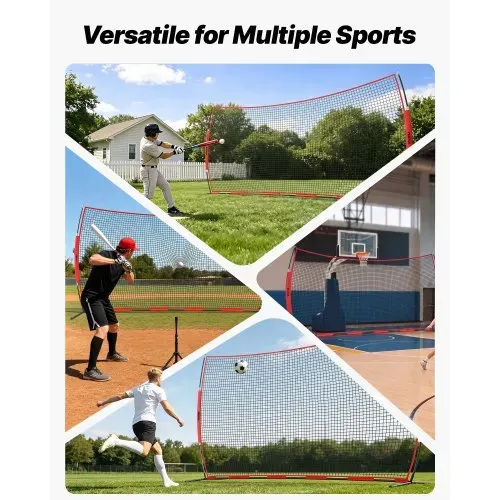 VEVOR Backstop-Netz, 620 x 140 cm Ballsport-Absperrnetz, Übungsausrüstung mit Tragetasche, Schutzschirm für Baseball-, Softball-, Lacrosse-, Fußball- und Hockeytraining, für den Garten – Bild 3