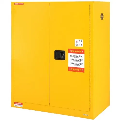 VEVOR Sicherheitsschrank für brennbare Flüssigkeiten, 128,7 L, Lagerschrank für brennbare Flüssigkeiten aus Kaltgewalztem Stahl, 1095 x 460 x 1273mm, Schrank mit einem verstellbaren Regal – Bild 10
