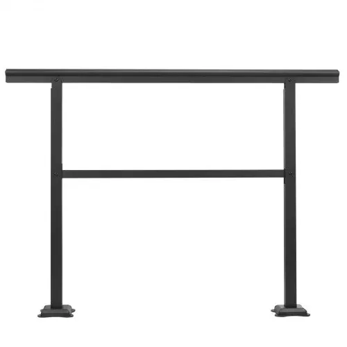VEVOR Aluminium Treppengeländer 122 x 90 cm , Außen Eingangsgeländer 0-45 Grad, Hauseingangshandlauf aus Aluminium, Rostfrei verschleißfest und Steinhart für Privathaushalte, Bürobereiche Schwarz – Bild 10