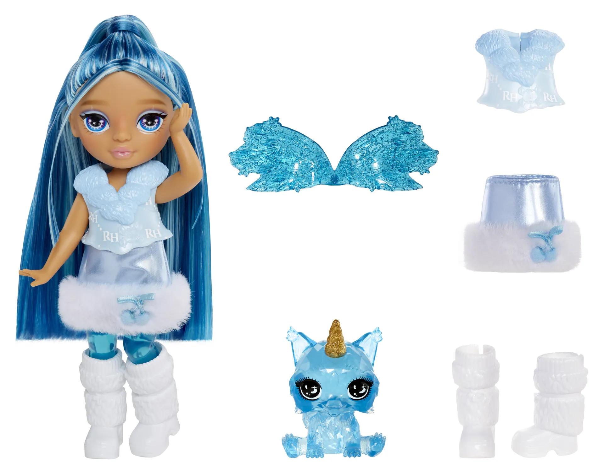 Rainbow High Littles Rainbow Fantasy Fairies Doll- Sapphire (blue) – Bild 3