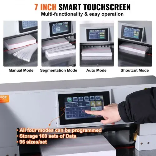 VEVOR Elektrischer Papierschneider, 48 cm Schnittbreite, 8 cm Dicke, 17,8 cm Touchscreen – Bild 2