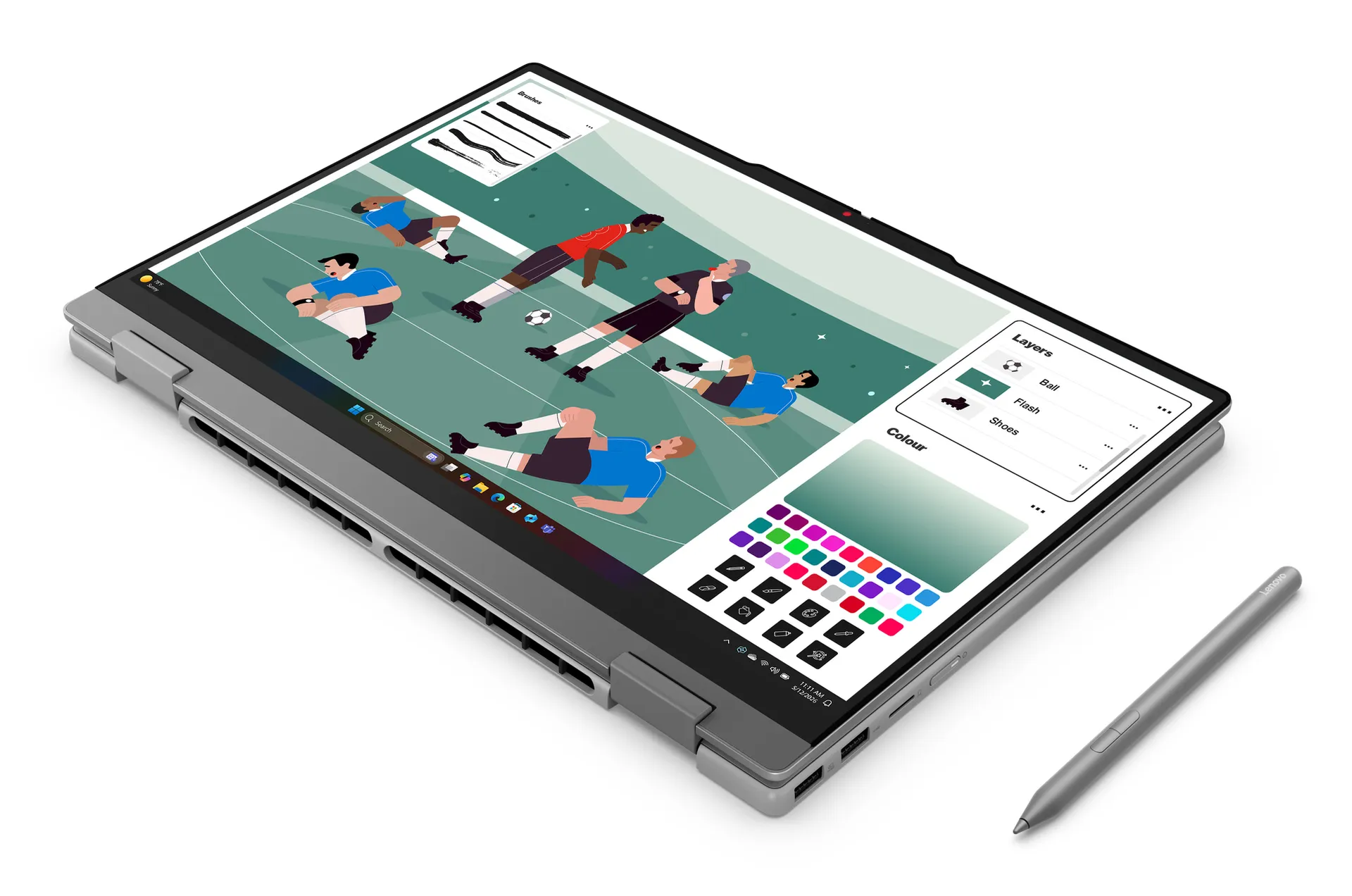Lenovo IdeaPad 5 2-in-1 15AGP11 Copilot+ PC AMD Ryzen AI 5 430 Hybrid (2-in-1) 38,9 cm (15.3") Touchscreen WUXGA 16 GB DDR5-SDRAM 512 GB SSD Wi-Fi 7 (802.11be) Windows 11 Home Deutsch Grau – Bild 6