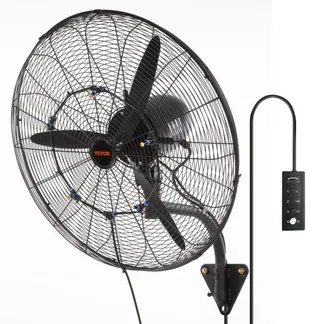 VEVOR Nebelventilator, 61,6 cm oszillierender, wasserdichter Ventilator, 3 Geschwindigkeiten, 7000 CFM, gewerblicher oder privater Ventilator zur Kühlung von Lagerhäusern, Gewächshäusern, Werkstätten VEVOR Nebelventilator, 61,6 cm oszillierender, wasserdichter Ventilator, 3 Geschwindigkeiten, 7000 CFM, gewerblicher oder privater Ventilator zur Kühlung von Lagerhäusern, Gewächshäusern, Werkstätten