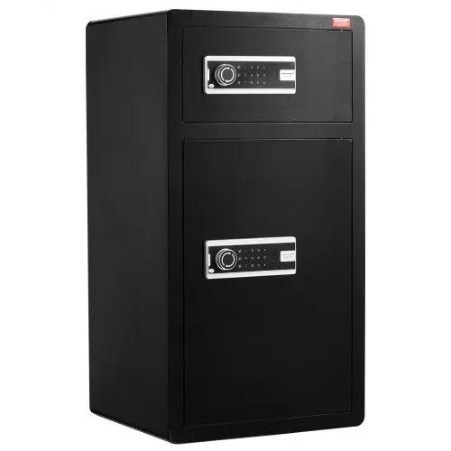 VEVOR Safe Tresor mit feuerfester Geldtasche, Doppeltüren-Safe 204 L, 2 höhenverstellbare Trennwände, digitaler Möbeltresor mit Schlüssel, Code, Safe für Geld Schmuck Wertsachen, Schwarz – Bild 9