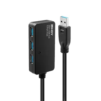 Lindy 43159 Schnittstellen-Hub USB 3.2 Gen 1 (3.1 Gen 1) Type-A 5000 Mbit/s Schwarz Lindy 43159 Schnittstellen-Hub USB 3.2 Gen 1 (3.1 Gen 1) Type-A 5000 Mbit/s Schwarz
