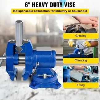 VEVOR Multifunktions Schraubstock 152 mm Tischschraubstock Vielseitige Schwenkbasis, Schraubstock aus Gusseisen Spannkraft 30 kN, Spannwerkzeug zum Festklemmen und Befestigen des Werkstücks VEVOR Multifunktions Schraubstock 152 mm Tischschraubstock Vielseitige Schwenkbasis, Schraubstock aus Gusseisen Spannkraft 30 kN, Spannwerkzeug zum Festklemmen und Befestigen des Werkstücks