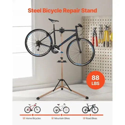 VEVOR Fahrradreparaturständer Fahrradmontageständer 39,9 kg belastbar mit 105–152 cm einstellbarer Höhe & magnetischer Werkzeugablage, faltbarer Wartungsständer für Mountainbikes Road Bike VEVOR Fahrradreparaturständer Fahrradmontageständer 39,9 kg belastbar mit 105–152 cm einstellbarer Höhe & magnetischer Werkzeugablage, faltbarer Wartungsständer für Mountainbikes Road Bike
