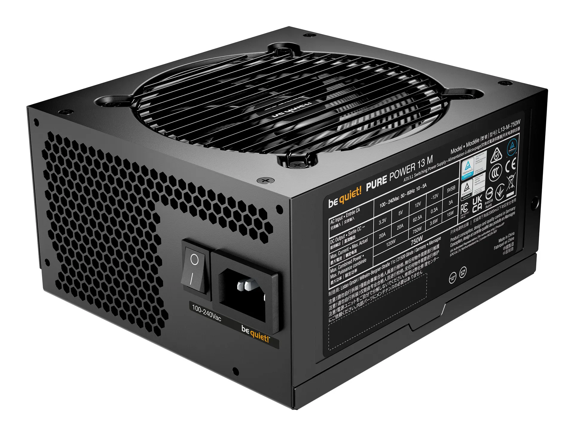 be quiet! Pure Power 13 M | 750W Netzteil 20+4 pin ATX ATX Schwarz – Bild 3