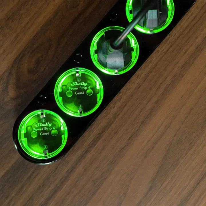 Shelly · Plug & Play "Power Strip 4 Gen4" · Smarte Steckdosenleiste · 4x 12A · Messfunktion · WLAN · Zigbee · Matter · BT · schwarz – Bild 9