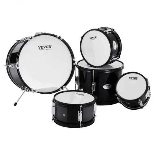 VEVOR Schlagzeugset für Kinder, 5-teilig, Anfänger-Schlagzeugset mit Bass-Toms, Snare, Standtrommel, verstellbarem Thron-Becken, Hi-Hat-Pedal und zwei Paar Drumsticks, für Kinder, schwarz – Bild 8