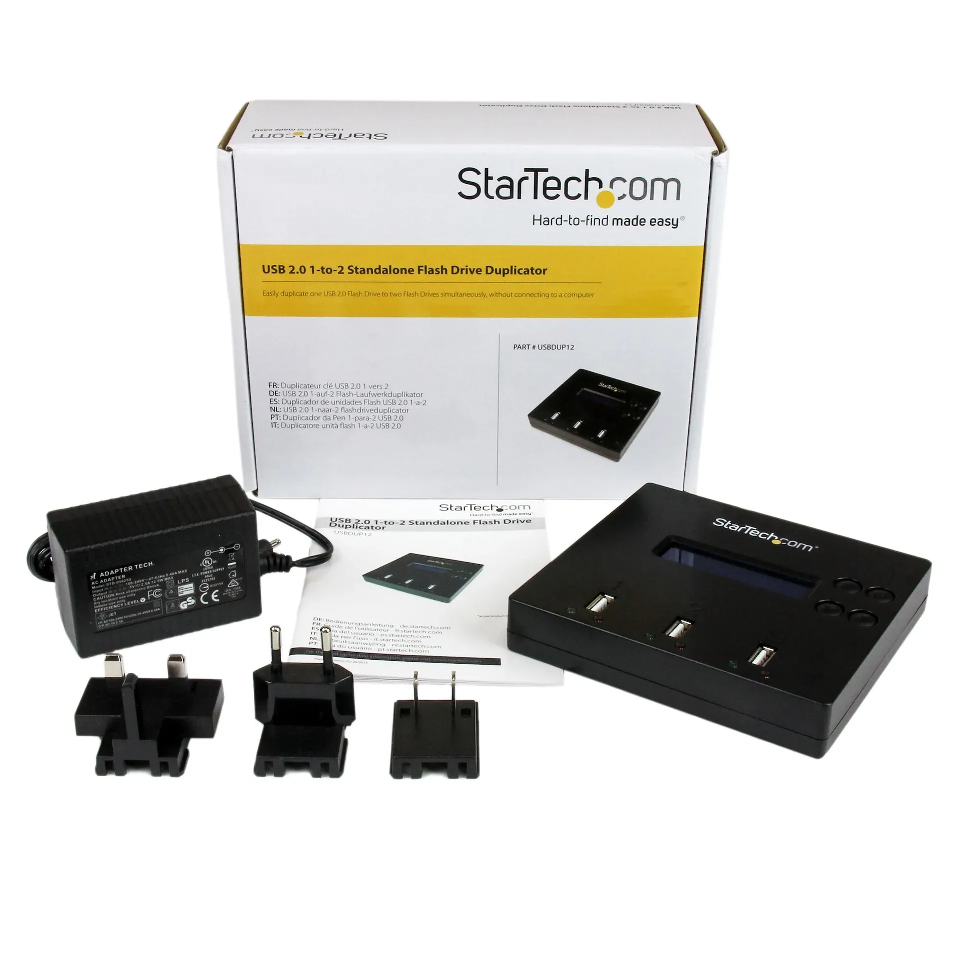StarTech.com 1:2 USB Stick Klonstation und Löscher, Kopierer für mehrere USB Laufwerke, System and File und Sector-by-Sector Kopieren, 1,5 GB/min, 3-Pass Löschen, LCD Display – Bild 7