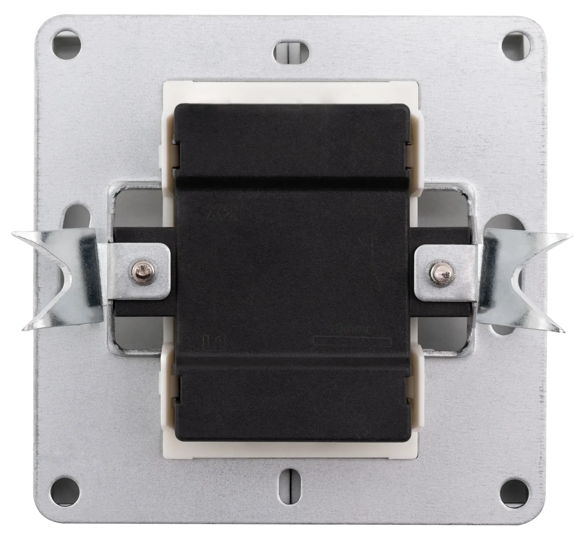 Serien-Schalter McPower ''Shallow'' 2-fach, 250V~/10A, Steckanschluss, anthrazit – Bild 2