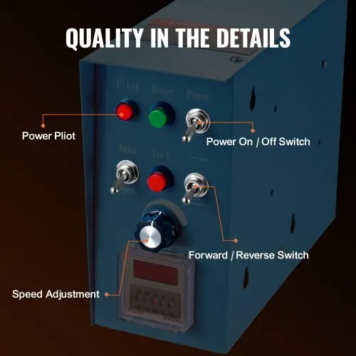 VEVOR Schweißdrehtisch 80 W Schweißpositionierer 1-12 U/min Manipulator 30 kg(Horizontal)/15 kg(vertikal) Drehtisch 0–90° Neigungswinkel KD200-Dreibackenfutter zum Schneiden, Schleifen, Montieren – Bild 4