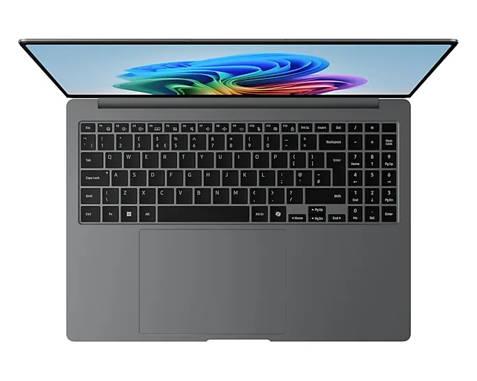 Samsung Galaxy Book5 Pro Intel Core Ultra 7 258V Laptop 40,6 cm (16") Touchscreen WQXGA+ 32 GB LPDDR5x-SDRAM 512 GB SSD Wi-Fi 7 (802.11be) Windows 11 Pro Deutsch Grau – Bild 2