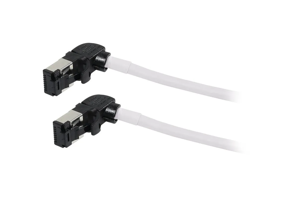 Patchkabel RJ45, CAT6A 500Mhz, 10m, weiss, S/FTP, slimline rund d=4,5mm, TPE/LSZH(Superflex), AWG28, mit CAT7 Rohk., drehbarer Stecker, Synergy21 – Bild 4