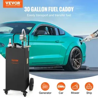 VEVOR 30-Gallonen-Kraftstofftrolley, Gaskraftstofftankbehälter 4 Räder, mit manueller Transferpumpe, Benzin-Diesel-Kraftstoffbehälter für Autos, Rasenmäher, Geländefahrzeuge, Boote usw., Schwarz VEVOR 30-Gallonen-Kraftstofftrolley, Gaskraftstofftankbehälter 4 Räder, mit manueller Transferpumpe, Benzin-Diesel-Kraftstoffbehälter für Autos, Rasenmäher, Geländefahrzeuge, Boote usw., Schwarz