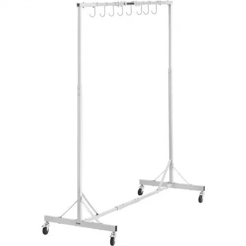 VEVOR Lackierständer, 1,5 - 2,1 m höhenverstellbar, 30 kg Tragkraft, Lackierständer für Autos, Lackiertrocknerständer mit 8 Haken und 4 Schwenkrädern, Karosserieständer für Autowerkstätten und Garagen – Bild 10