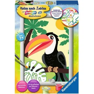 Malen nach Zahlen – Tukan im Dschungel Malen nach Zahlen – Tukan im Dschungel