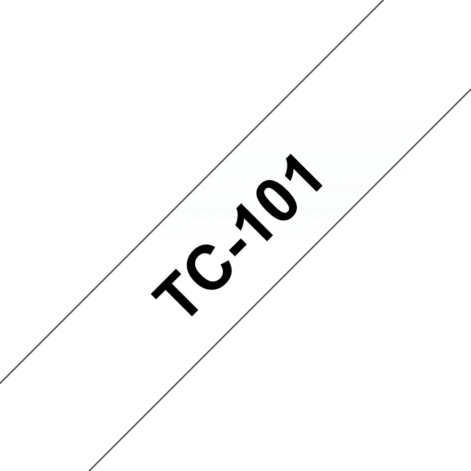 Brother TC-101 Etiketten erstellendes Band Schwarz auf transparent Brother TC-101 Etiketten erstellendes Band Schwarz auf transparent