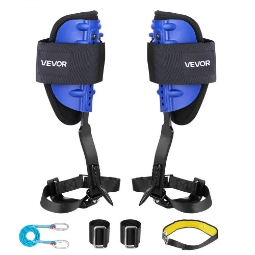 VEVOR Baumkletter Spikes, höhenverstellbare Baumkletterausrüstung mit Gurten & Hüftgurt, Tragkraft 159 kg, robuste Stahlsteigsteigeisen, Baumpflegeausrüstung für Obsternte & Jagd, Blau VEVOR Baumkletter Spikes, höhenverstellbare Baumkletterausrüstung mit Gurten & Hüftgurt, Tragkraft 159 kg, robuste Stahlsteigsteigeisen, Baumpflegeausrüstung für Obsternte & Jagd, Blau