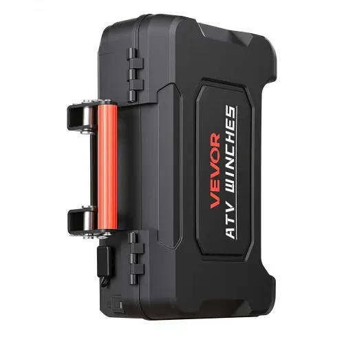 VEVOR Elektrische Seilwinde 12V, Mobile Seilwinde mit 1587kg Tragkraft & Fernbedienung, Tragbare Motorwinde mit Synthetikseil Seilführung Schäkelhaken Gurt Tragkiste, Elektrowinde für ATV UTV Offroad – Bild 10
