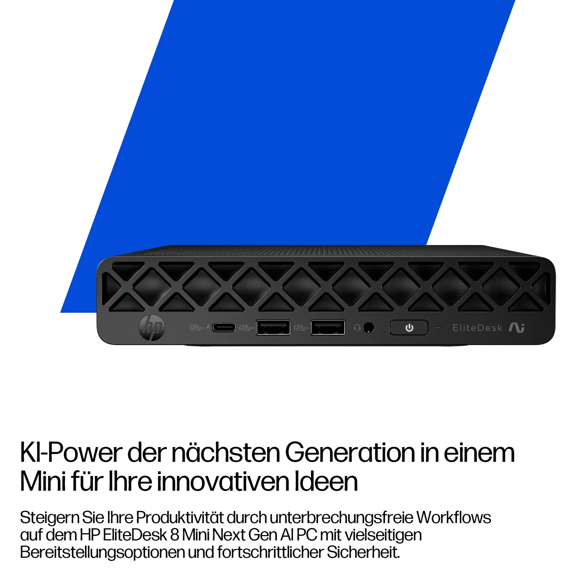 HP EliteDesk 8 Mini G1a Next Gen AI Copilot+ PC AMD Ryzen AI 5 340 32 GB DDR5-SDRAM 512 GB SSD Windows 11 Pro Mini PC Mini-PC AI PC Schwarz – Bild 7
