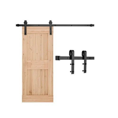 VEVOR Schiebetürsystem 1,5 m Laufschiene, Schiebetürbeschlag Tragkraft 150 kg, Kompatibel mit 762 mm max. Breite und 34,92 bis 44,45 mm Dicke, langlebige Schiene & J-förmige Rolle, Schwarz VEVOR Schiebetürsystem 1,5 m Laufschiene, Schiebetürbeschlag Tragkraft 150 kg, Kompatibel mit 762 mm max. Breite und 34,92 bis 44,45 mm Dicke, langlebige Schiene & J-förmige Rolle, Schwarz