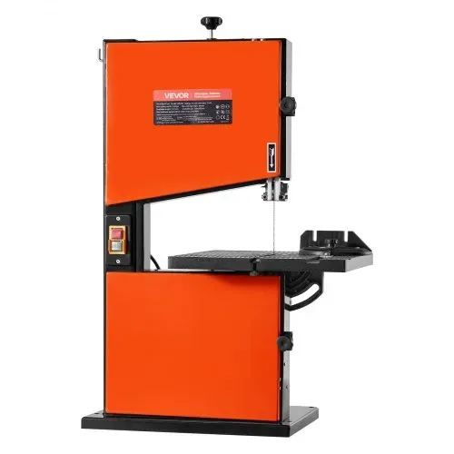 VEVOR Bandsäge, 229 mm, Holzbandsäge mit 373-W-Motor (1/2 PS), 90 mm Schnitthöhe, 300x300 mm Alu-Gusstisch, mit 360°-Arbeitsleuchte, Gehrungsanschlag, Parallelanschlag, für die Holzbearbeitung – Bild 9