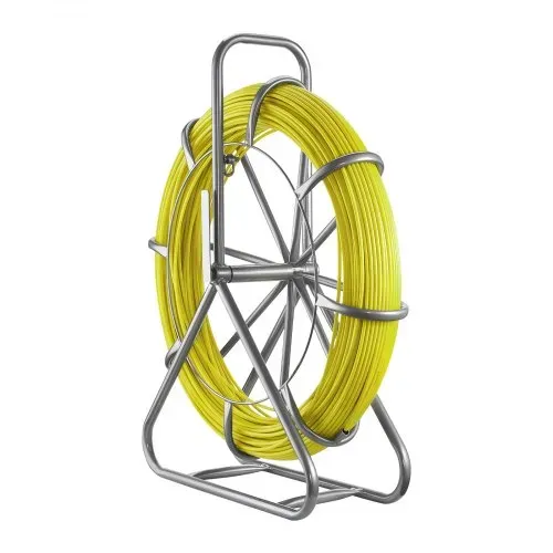 VEVOR Fiberglas Kabel Rad 152 m Ø6,3mm Glasfaserstab, Fischband mit Ständer, Kabeleinziehhilfe mit Markierungen, Kabeleinfädler, Kabelzieher für Wände & Elektroinstallationsrohre, Nichtleitend – Bild 9