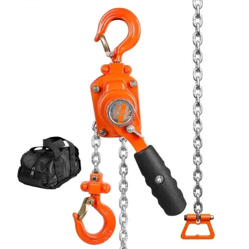 VEVOR Mini Hebelzug 0,25T Tragfähigkeit Kettenzug 260N Zugkraft Flaschenzug 2,80m Hubhöhe Ratschenzug Hebezug aus Stahl G80-Kette Weston Doppelklinkenbremse 360° drehbarer Haken Handkettenzug VEVOR Mini Hebelzug 0,25T Tragfähigkeit Kettenzug 260N Zugkraft Flaschenzug 2,80m Hubhöhe Ratschenzug Hebezug aus Stahl G80-Kette Weston Doppelklinkenbremse 360° drehbarer Haken Handkettenzug