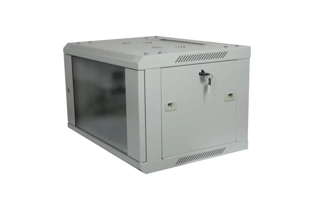 ALLNET 19"Wandgehäuse, 6HE, 1-teilig, T450mm, Lichtgrau, zerlegt(Flat Pack), SMA-Serie, – Bild 5