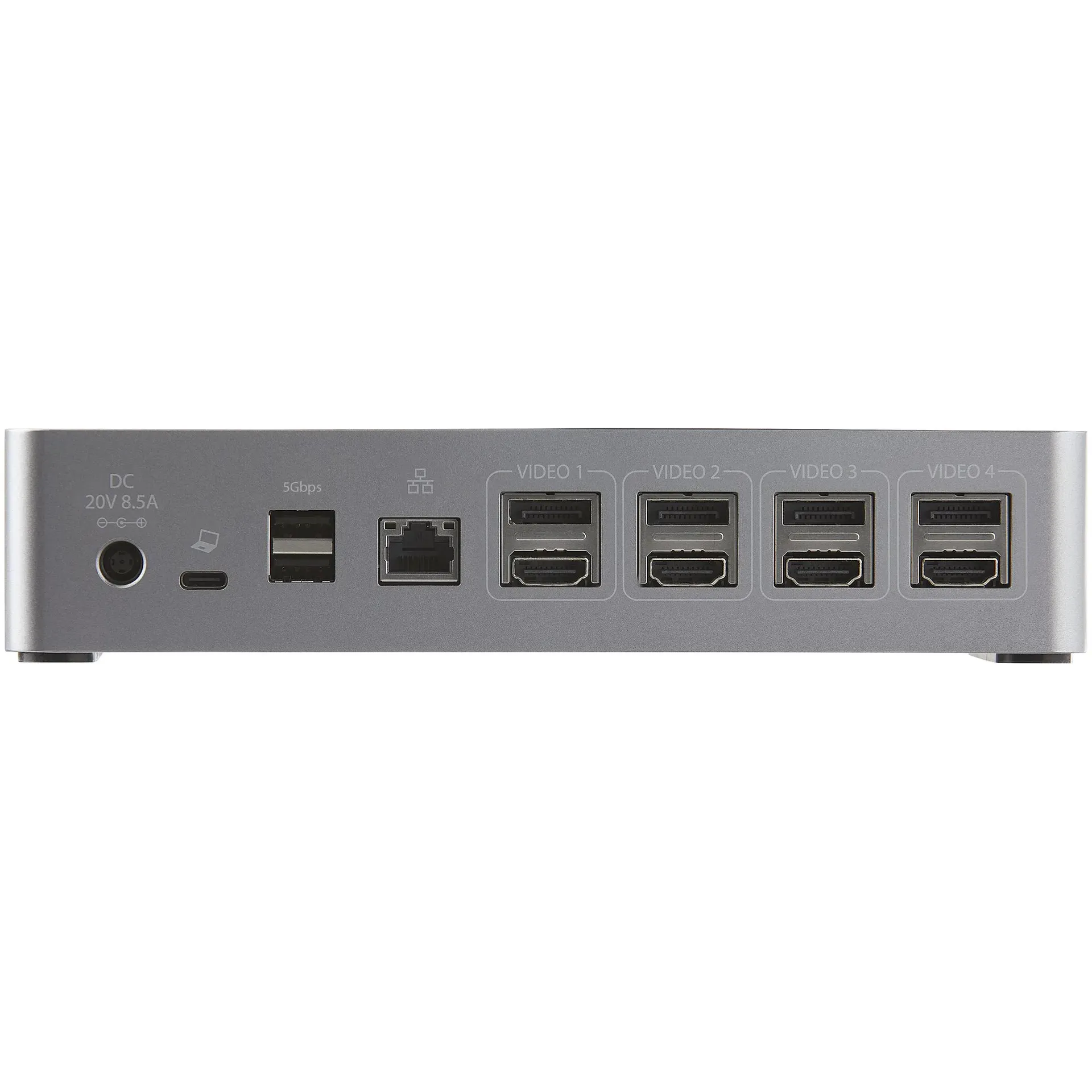 StarTech.com USB C Dockingstation für 4 monitore - 4K 60Hz Hybrid Notebook Dock DisplayPort 1.4 & HDMI 2.0 - Universal USB-C/Thunderbolt Laptop Dock mit 100W PD - USB Hub mit 1x USB-C & 3x USB-A, GbE, Audio – Bild 4