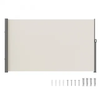 VEVOR Seitenmarkise 160 x 300 cm Seitenwandmarkise aus Polyestergewebe mit PU-Beschichtung Markise einziehbarer Griff mit Federmechanismus Sichtschutz Blickschutz für Balkone Innenhöfe UV30 Beige VEVOR Seitenmarkise 160 x 300 cm Seitenwandmarkise aus Polyestergewebe mit PU-Beschichtung Markise einziehbarer Griff mit Federmechanismus Sichtschutz Blickschutz für Balkone Innenhöfe UV30 Beige