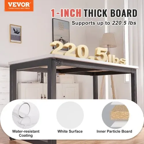 VEVOR Tischplatte 25mm Spanplatte 1397x711mm Holzplatte P2-Material melaminharzbeschichtet Spanholzplatte abgerundete Ecke Schreibtischplatte Ideal für Werkbank Reparaturwerkbank Bürotisch Esstisch VEVOR Tischplatte 25mm Spanplatte 1397x711mm Holzplatte P2-Material melaminharzbeschichtet Spanholzplatte abgerundete Ecke Schreibtischplatte Ideal für Werkbank Reparaturwerkbank Bürotisch Esstisch