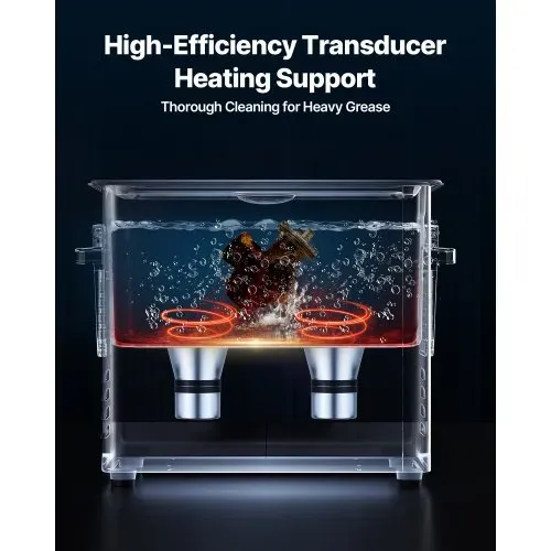 VEVOR 6 L Ultraschallreiniger, professionelle Ultraschallreinigungsmaschine mit Reinigungskorb & Digitalanzeige, 120 W Edelstahl 40 kHz Industrielle Reinigungsmaschine für Uhren Schmuck – Bild 2