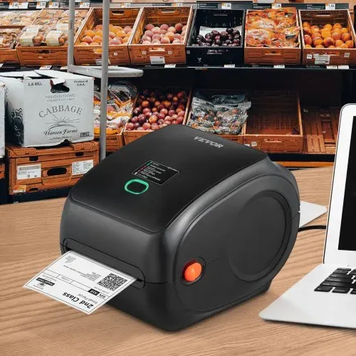 VEVOR Thermo-Etikettendrucker 300DPI Edikettendruckgerät Labeldrucker 3600 Etiketten pro Stunde Versandetiketten Drucker Bluetooth/USB Automatische Etikettenerkennung Windows Mac OS Linux Chromebook – Bild 7