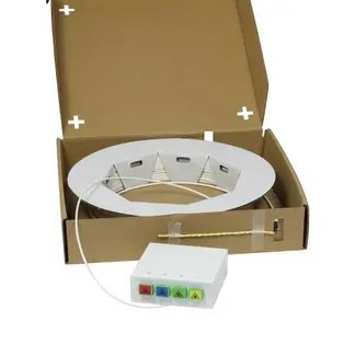 LWL-FTTH Compact Box vorkonfektioniert, 4xSC/APC -> open End, 40m, 9/125u, G.657.A2, 4-Faser, OD=2.2mm, Synergy 21 LWL-FTTH Compact Box vorkonfektioniert, 4xSC/APC -> open End, 40m, 9/125u, G.657.A2, 4-Faser, OD=2.2mm, Synergy 21