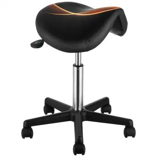VEVOR Sattelhocker mit Rädern, 181 kg Gewichtskapazität, Ergonomischer Rollsattelhocker, Höhenverstellbar, Verdicktes PU-Leder, Drehsattelhocker, Stuhl für Salon, Spa, Klinik, Schwarz VEVOR Sattelhocker mit Rädern, 181 kg Gewichtskapazität, Ergonomischer Rollsattelhocker, Höhenverstellbar, Verdicktes PU-Leder, Drehsattelhocker, Stuhl für Salon, Spa, Klinik, Schwarz