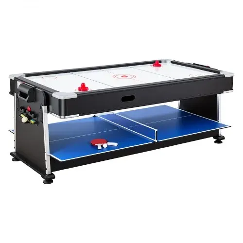 VEVOR Spieltisch Kombi 3 in 1 Airhockeytisch Billardtisch Tischtennistisch für Familienabende, Partys und Unterhaltung, Schneller Wechsel per Flip-Design, Luftstromsystem und Komplettes Zubehörset – Bild 8
